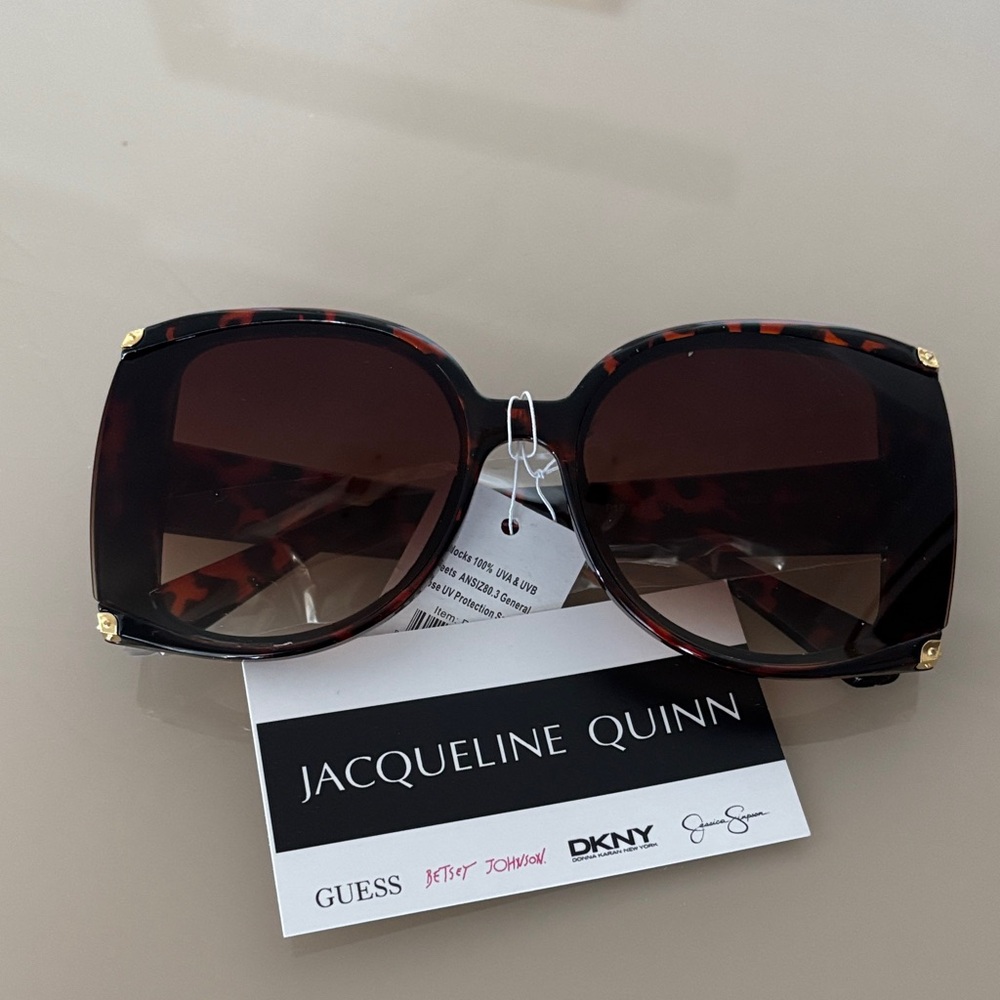 Jacqueline Quinn Women's Tortoiseshell Sunglasses with Brown Gradient Lenses